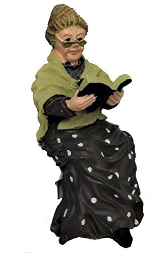 Melody Jane Puppenhaus Altes Lady Sitzender mit Buch 1:12 Menschen Harz Figuren