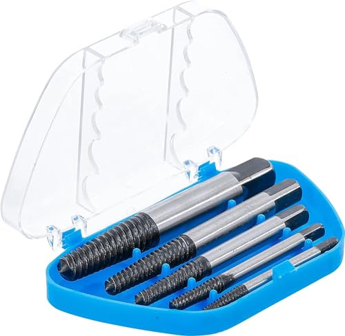 Autojack 5 Piece PCE Damaged Screw Bolt Extractor Set, Drill Bit Extractor