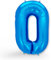FUNXGO Folien-Ballon 0, Helium-Ballon, Luftballon-Zahl, nachfüllbare Riesen-Ballonzahl, Party-Deko zum Geburtstag, Baby, Jubiläum, Hochzeit, blau