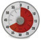 TimeTEX Zeitdauer-Uhr lautlos rot - magnetisch - Durchmesser 19 cm, mit roter Scheibe - 61920