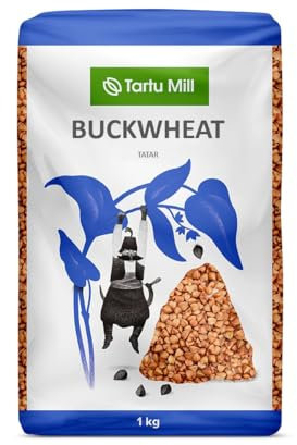 Tartu Mill Roasted Buckwheat Groats 1kg - Premium Kasha, Gluten-Free, Rich Nutty Flavor, Easy to Cook, Plant-Based Superfood, Non-GMO