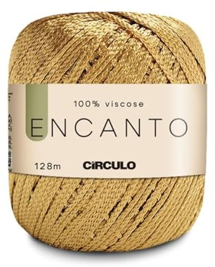 Encanto - Gomitolo di filato 100% viscosa, leggero pettinato, filato dorato, 100 g, 260 m (7577)