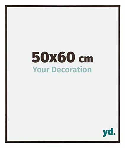 Your Decoration - Bilderrahmen 50x60 cm - Antrazit - Bilderrahmen aus Kunststoff mit Acrylglas - Antireflex - 50x60 Rahmen - Evry