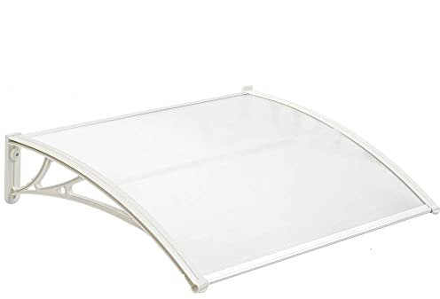 NIGMA Durable Door Canopy Awning Front Back Patio Porch Shade Shelter Rain Cover (90cm x 200cm, White)