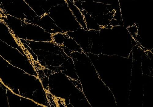 Fototapete Marmor gold schwarz Stein Optik Wohnzimmer Schlafzimmer Vlies Tapete Latexdruck UV-Beständig Geruchsfrei Hohe Auflösung Montagefertig (13859, V8 (368x254 cm) 4 Bahnen)
