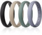 ThunderFit Women Breathable Eternity Pattern Silicone Wedding Ring Wedding Bands Anniversary Rings 4mm Width,1.5mm Thickness,12 rings,8 Rings,4 Rings,1 Ring, 9.5,10 (19.8mm), Silicone, silicone