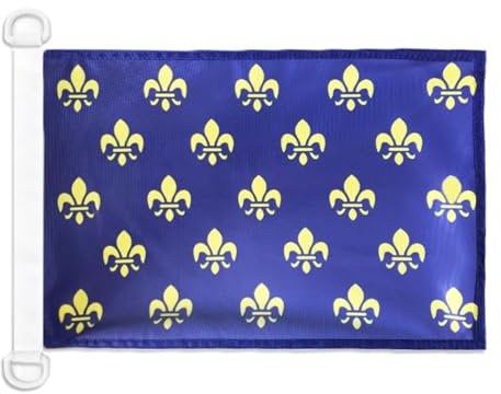 AZ FLAG Bandiera Navale Regno Di Francia 45x30cm - Bandiera Maritima Fiore Di Lis Oro - Reale Francese 30 x 45 cm speciale Nautismo, Padiglione Nautico