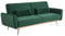 Vente-unique-Schlafsofa Klappsofa 3-Sitzer - Samt - Tannengrün - LAUNEI