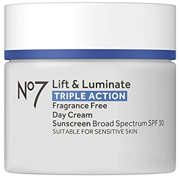 No7 Lift & Luminate Triple Action Face Cream with SPF 30, 1.69 oz