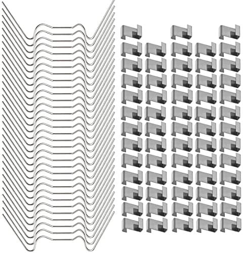 Lot de 150 clips à ressort pour verre de serre, serre, vitrage pour verre, couloirs, serres, vitres de verre, clips de fenêtre – Clips de 75 W et 75 clips en Z pour remplacement de verre de serre