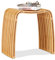 Relaxdays 2 x Garderoben Hocker aus Bambus, eleganter Holzhocker in skandinavischem Design, Sitzhocker für Garderobe, Natur