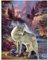 Kit de pintura de diamante 5D lobo cascada 40x50cm piedras cuadradas cuadro de diamantes imitación grande hecho a mano pintura de cristal punto de cruz pintura por números mosaico artesanía decor