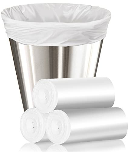 Lot de 105 Petits Sacs Poubelle, Poches Plastiques de 12 Litres – Sacs Poubelle Non Parfumés pour Salle de Bain, Cuisine, Chambre à Coucher (15 Litres)