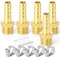 ERGAOBOY 10 Pezzi 8mm OD Barb a 1/4 Connettori BSP Maschio, Raccordi a Compressione con portagomma in Ottone
