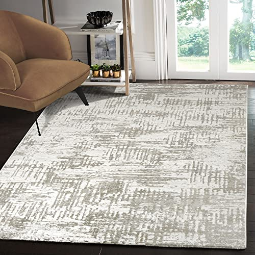 SANAT Teppiche für Wohnzimmer - Harmony - Kurzflor Teppich, Geeignet für Flur, Esszimmer, Schlafzimmer, Küche und Kinderzimmer Öko-Tex 100 Zertifizier - Sanft-Beige, 120X160 cm