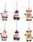 Hzyclzh 6 Stück Metall Christbaumanhänger, Weihnachtsbaumschmuck,Weihnachtsmann, Schneemann und Elch Mustern, Weihnachtsschmuck aus Holz, Weihnachtsanhänger, für DIY Craft Gift Xmas Tree Decor