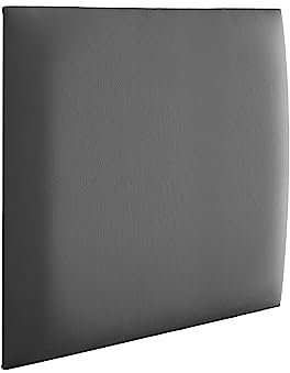 RAVIO Wandpaneele gepolstert | 3D Wandverkleidung mit Schaumstoff | Wandkissen als Kopfteil für Bett | Wanddekoration für Schlafzimmer, Kinderzimmer, Büro, Diele | (Soft 29 - Grau, 50x50 cm)