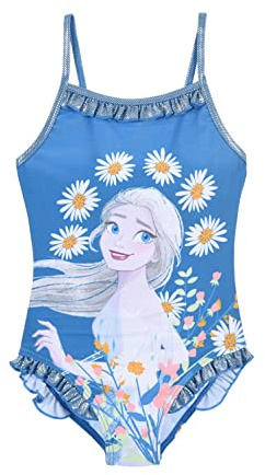 Disney Frozen Mädchen Badeanzug (Blau,8 Jahre)