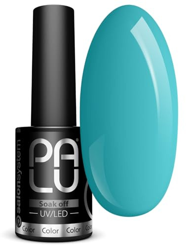 PALU – UV Nagellack LED Hybridlack – Gel Nagellack UV HAVANA – Glatte Oberfläche – Hohe Pigmentierung – hält bis zu 3 Wochen – Professionelle Qualität Nageldesign – 11 g – NE8 – Blau