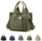 Borsa tote per donna in tela di grande capacità multi-tasca borse a tracolla con cerniera borsa a tracolla borsa vintage Tote Shopping Bag per la scuola Shopping Travel