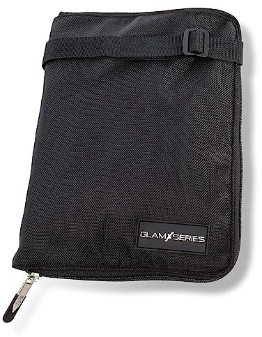 GLAMSERIES GlamHolder Pinselgürtel 270 x 190 mm mit mehreren Fächern für Make-up Pinsel, zusammenfaltbare Pinseltasche mit Gürtel