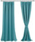 JIUZHEN Gardinen mit kräuselband Verdunklungsvorhänge Vorhang Blickdicht Gardinen Wohnzimmer Vorhänge Schlafzimmer Thermovorhang Türkis, H245 x B140 cm,2er Set