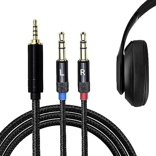 okcsc AX 2.5mm Upgraded Replacement Headphones Balanced Headphones Audio Cable for Hifiman Sundara, Ananda, Arya, HE400SE, HE4XX, HE-400i,Balance Dual 2.5mm Male to 3.5mm 4.3FT