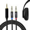 okcsc AX 2,5 mm verbessertes Ersatz-Kopfhörer-Audiokabel für Hifiman Sundara, Ananda, Arya, HE400SE, HE4XX, HE-400i, Balance 2,5 mm Stecker auf Dual 3,5 mm 1,9 m