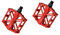 YdseozOA Fahrradpedale Fahrrad Aluminium rutschfeste langlebige Mountainbike-Pedale MTB BMX Radfahren Universal-Fahrradpedale Fahrradzubehör (rot)