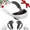 Aolukytech Verstellbarer VR 3 Kopfgurt und Controller-Griffe, Zubehör, kompatibel mit Meta Quest 3, leichter und bequemer VR-Headset-Gurt, Handgriffe, Elite Strap Ersatz für Oculus Quest 3