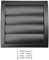 H&C VENT Griglia di ventilazione rettangolare, 190 x 190 mm, con protezione dagli insetti e lamelle (Ø 125 mm, antracite) – Griglia di protezione dalle intemperie per la copertura esterna – Griglia di