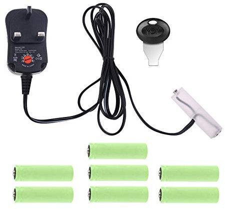 KieTeiiK Battery Eliminator, AA Battery UK Power Supply Adjustable Voltage 3V 4.5V 6V 9V 12V Adapter Can Replace 2AA to 8AA Batteries