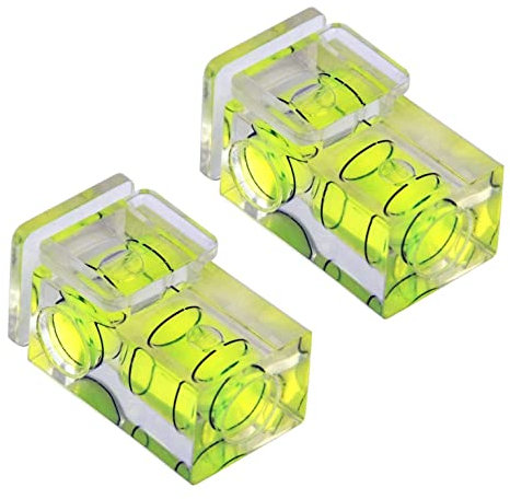 Jimenez 2 PCS Hot Shoe Bubble Level Camera Two Axis Spirit Level for Digital and Film Camera
