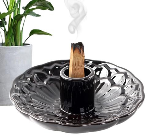 Holder, Smudge Stick Burner Bowl Ceramics Incense Holder, Burning Bowl For White/Palo Santo Stick/Incense, 3 In 1 White Bundle Smudge Bowl