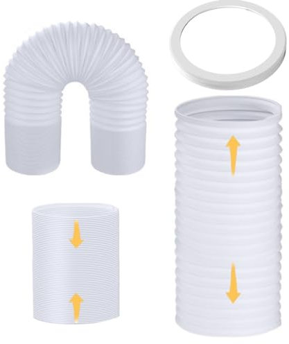 Tuyau Climatiseur Mobile, 13cm/15cm de Diamètre avec Longueur de 1,5M/2M/3M, Compatible avec Le connecteur Midea KY-25/KY-35, Compatible avec Le connecteur Haier, Compatible avec Le connecteur TCL