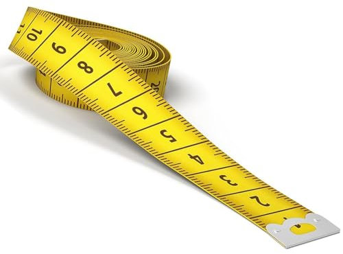 SchneidermaßBand for Sewing Weiches Doppelmaßband 300 cm / 120 Zoll Maßband mit Knopf, Körper- und Umfangsmaßband für Schneider, Handwerker und Haushalte(Gelb)