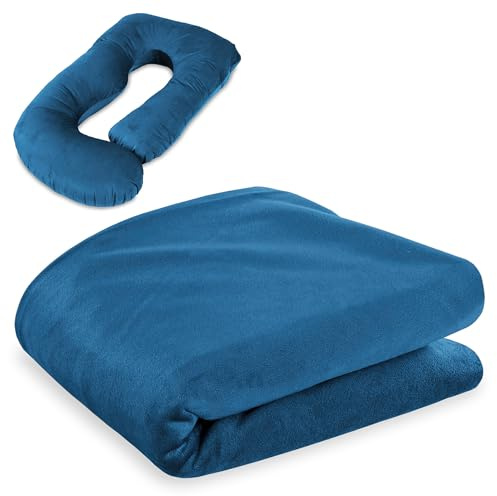 Bezug für schwangerschaftskissen stillkissen xxl Seitenschläferkissen pregnancy pillow groß komfortkissen J Form Lagerungskissen schlafkissen abnehmbarem Bezug Seitenschläfer 180 cm