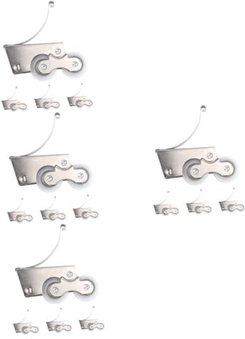 Artibetter 16sets Ruote Scorrevoli Per Porte Da Ruote Per Porte Scorrevoli Con Design Silenzioso e Struttura Stabile Compatibili Con Armadi Facile Installazione e Durabilità Elevata