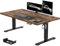JUMMICO Höhenverstellbarer Schreibtisch 120 x 80 cm mit Kabelwanne, Höhenverstellbar Elektrisch Stehpult mit USB-Buchse, Computertisch, Ergonomischer Steh-Sitz Tisch, Bürotisch, Vintage-Braun