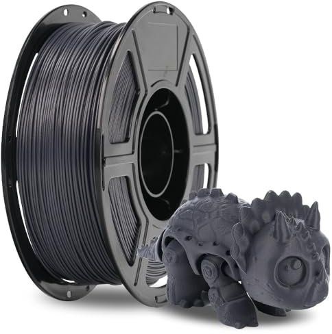 FLASHFORGE Kohlenstofffaser-PETG-Filament 1.75mm, Kohlenstofffaser PETG 3D Drucker Filament, 1KG Spule Maßgenauigkeit +/- 0,02mm, leicht & hitzebeständig & feuchtigkeitsfrei (Volcanic Rock Gray)