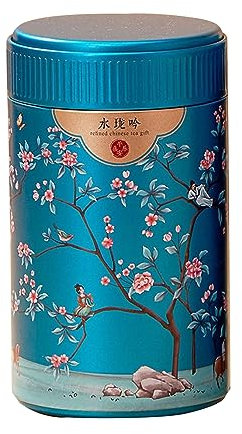 Elegante contenedor de té de metal con tapa, caja de té chino, caja de almacenamiento de aperitivos