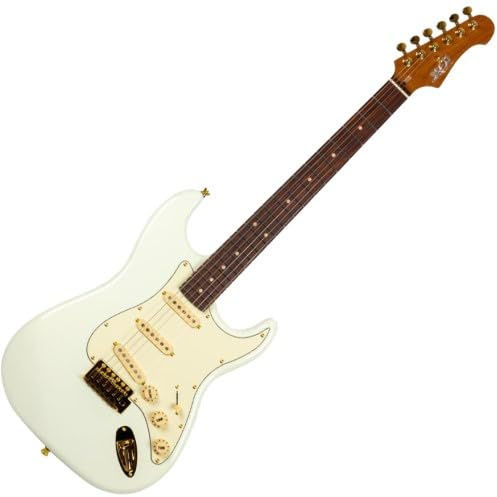 JET Guitars JS-380 Olympic White Gold E-Gitarre