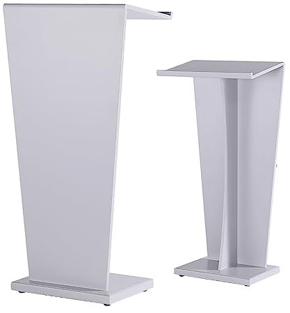 LVSEWOA Podium Moderner MDF-Podiumständer Tragbare Kirchenkanzel Bodenstehende Präsentations-Rednerpult-Tisch-Empfangstheke für Klassenzimmer-Büro-Restaurant 55 * 35 * 110CM Kanzel-Büro