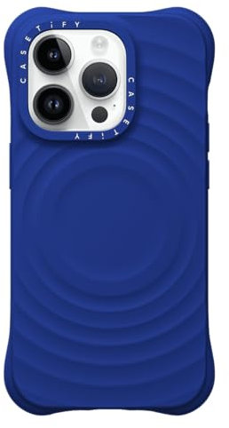 CASETiFY Ripple iPhone 13 Pro Hülle [Premium Soft-Touch Silikon/MagSafe-kompatibel/Schutz vor Stürzen aus 2 m Höhe] - Cobalt Blue