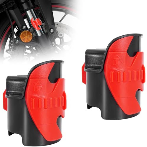 RUTU Motorcycle Fork Seal Saver Cleaner Front Fork Seal Clean Tool Shock Repairing Absorber Tool 45mm-55mm 2pack Red