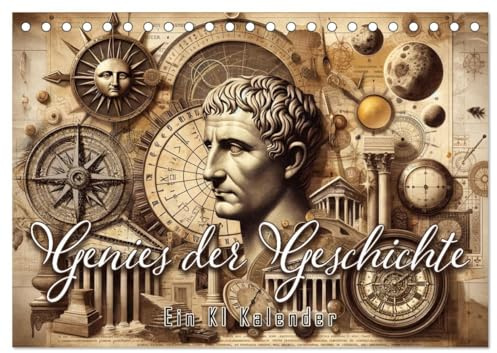 Genies der Geschichte - Ein KI Kalender (Tischkalender 2026 DIN A5 quer), CALVENDO Monatskalender: Lichtblicke der Innovation (CALVENDO Wissenschaft)