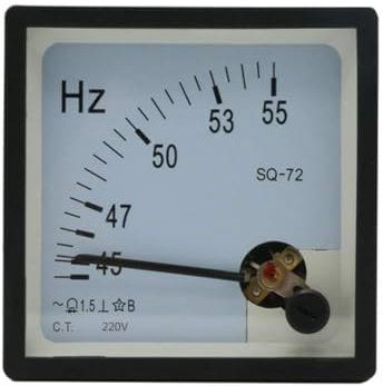 Analoges Amperemeter Hertz mit hoher Genauigkeit, 45–55 Hz, Amperemeter, Monitor, Zeiger-Typ, Stromzeiger-Instrument
