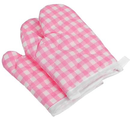 Abaodam Moufles Cuisine Résistants Chaleur pour Garçon Et 2 Pièces en Tissu à Carreaux Protection Anti-brûlure Design Ergonomique Isolants Thermiquement pour Pâtisserie Et Utilisation Four