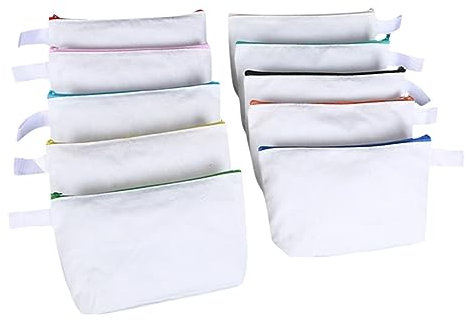 FONDOTIN 10piezas Bolsas De Lona para Cosméticos Bolsas De Lona con para Manualidades DIY con