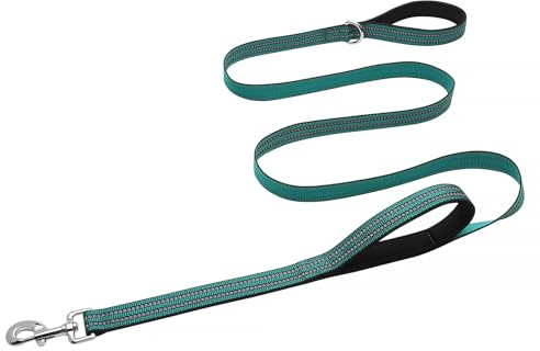Hikiko Hundeleine mit 2 gepolsterten Griffen, reflektierend, 152 cm